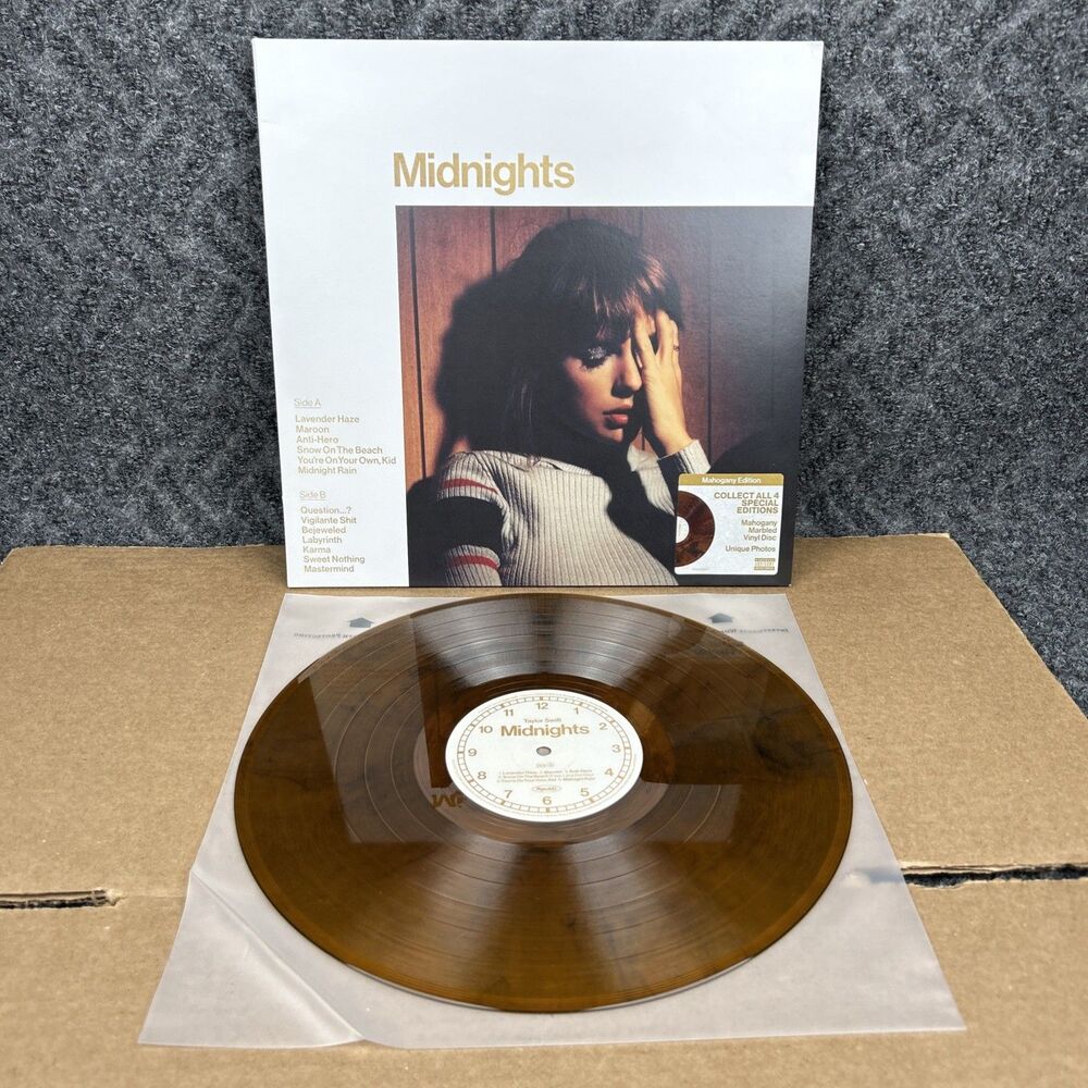 Taylor Swift - Midnights Mahogany Marbled Vinyl Variant LP Record Album